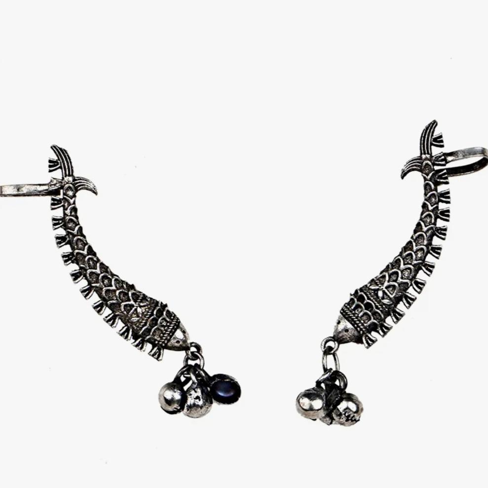 Boucle d'oreille oxydée en argent et laiton pour femmes et filles, collection exclusive élégante et tendance, produit 100 % respectueux de la peau pour boucle d'oreille