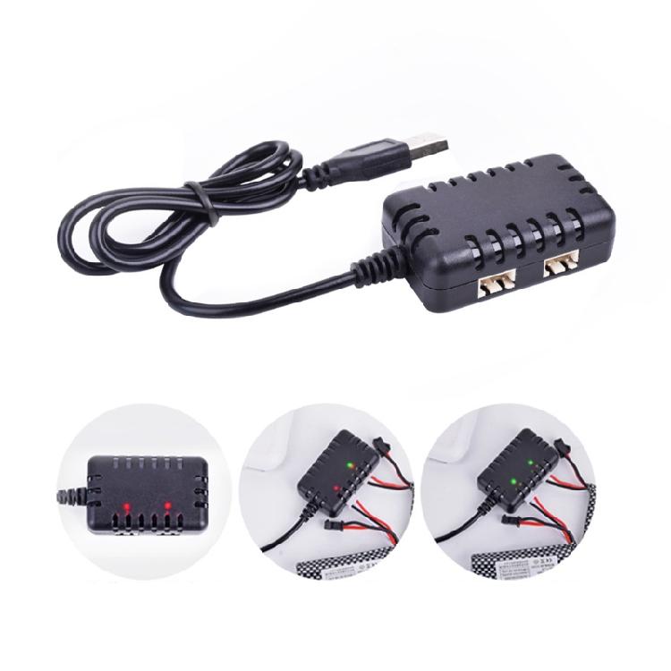 2 in1 1000Mah x 2 7.4V Li-ion Lithium Battery Charger USB Charger XH-3P Plug