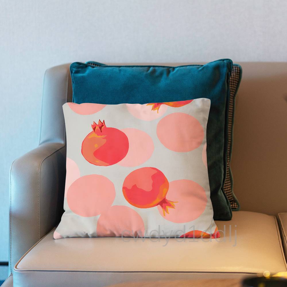 Fruit Pomegranate Painting Cushion Cover Pillow Cover Decor Pillowcase Printed Cushion Case For Couch
