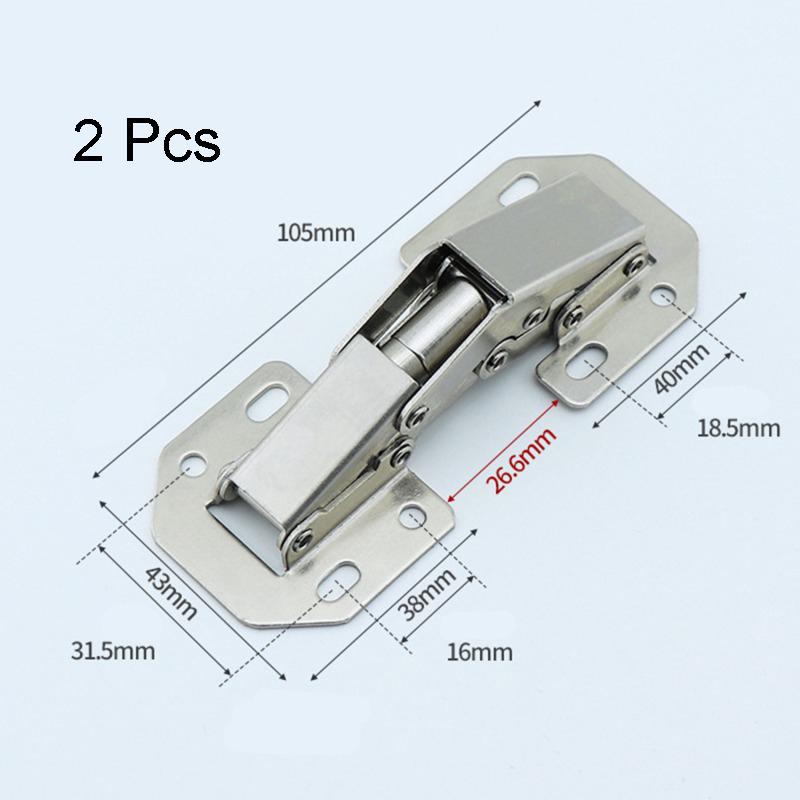 1-10PCS Cabinet Hinge 90 Degree 3/4in No-Drilling Hole Cupboard Door Hydraulic Hinges Soft Close With Screws Furniture Hardware