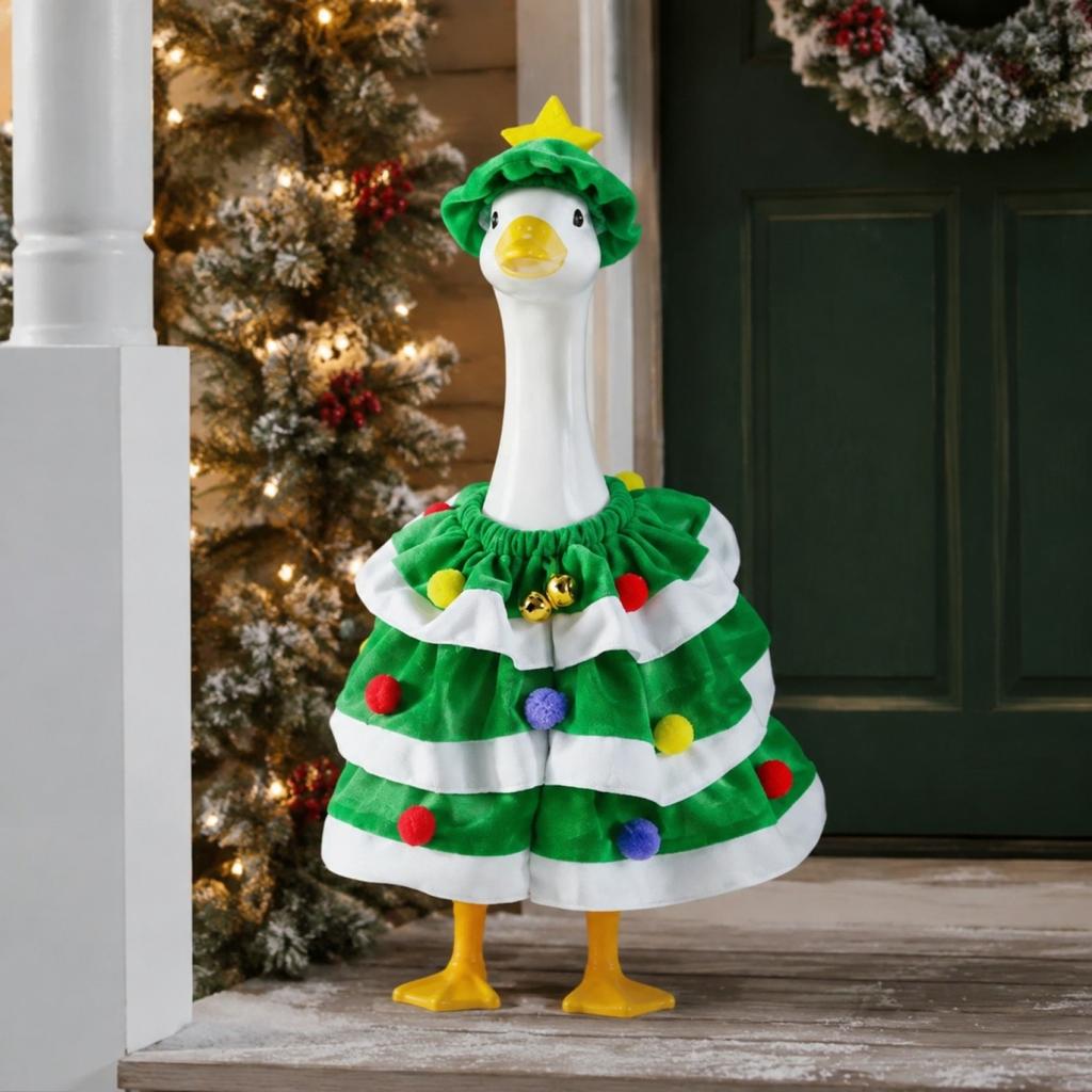 Christmas Yard Decoration Outfit with Hat and Cape