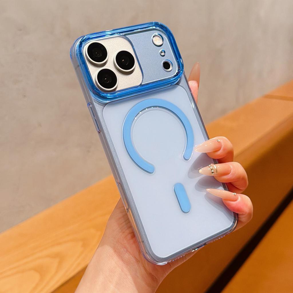 Magnetic Transparent Phone Case for 15 16 17 18 Pro Max 17 Air Clear PC Hard Phone Cover For Magsafe Wireless Charging