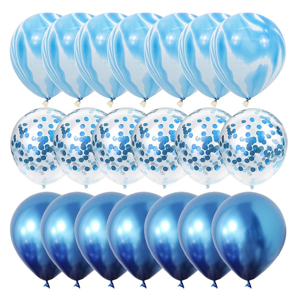 

20/40 шт. набор воздушных шаров агатовый мраморный металлический конфетти шар для детей день рождения вечеринка детский душ выпускной украшение свадьба 12inch 10inch