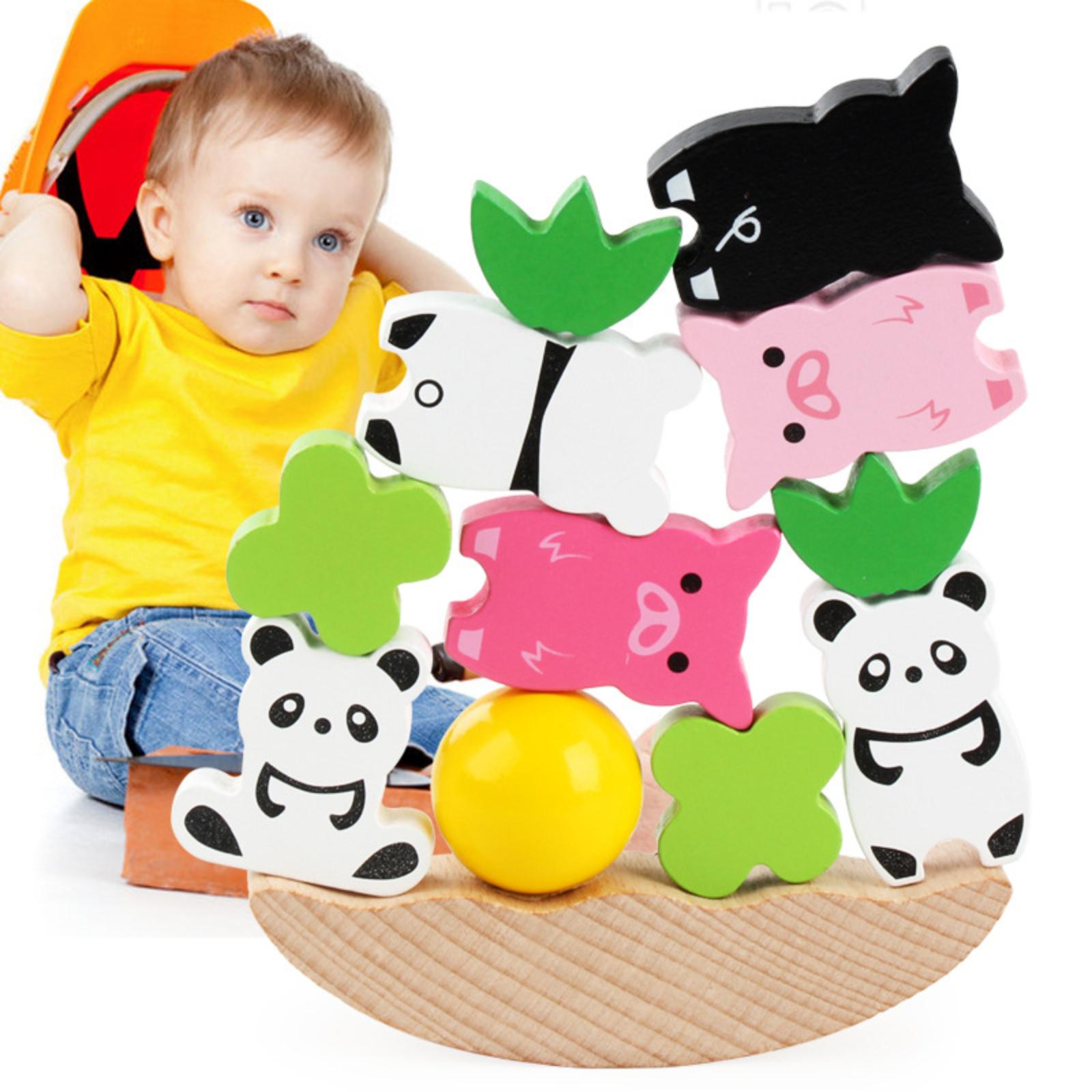 

Wooden Forest Animals Balance Stacked High, Educational Toys, Balance Building Block Toys, Train Children s Hand Eye Coordination One Size