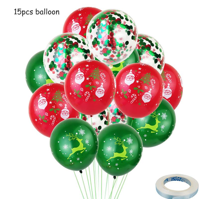 Weihnachtsballonanzug Weihnachtsmann Schneemann Elch Weihnachtsbaum DIY Weihnachts-Globos Kindergeschenke für Zuhause Neujahr 2024 Navidad Dekor