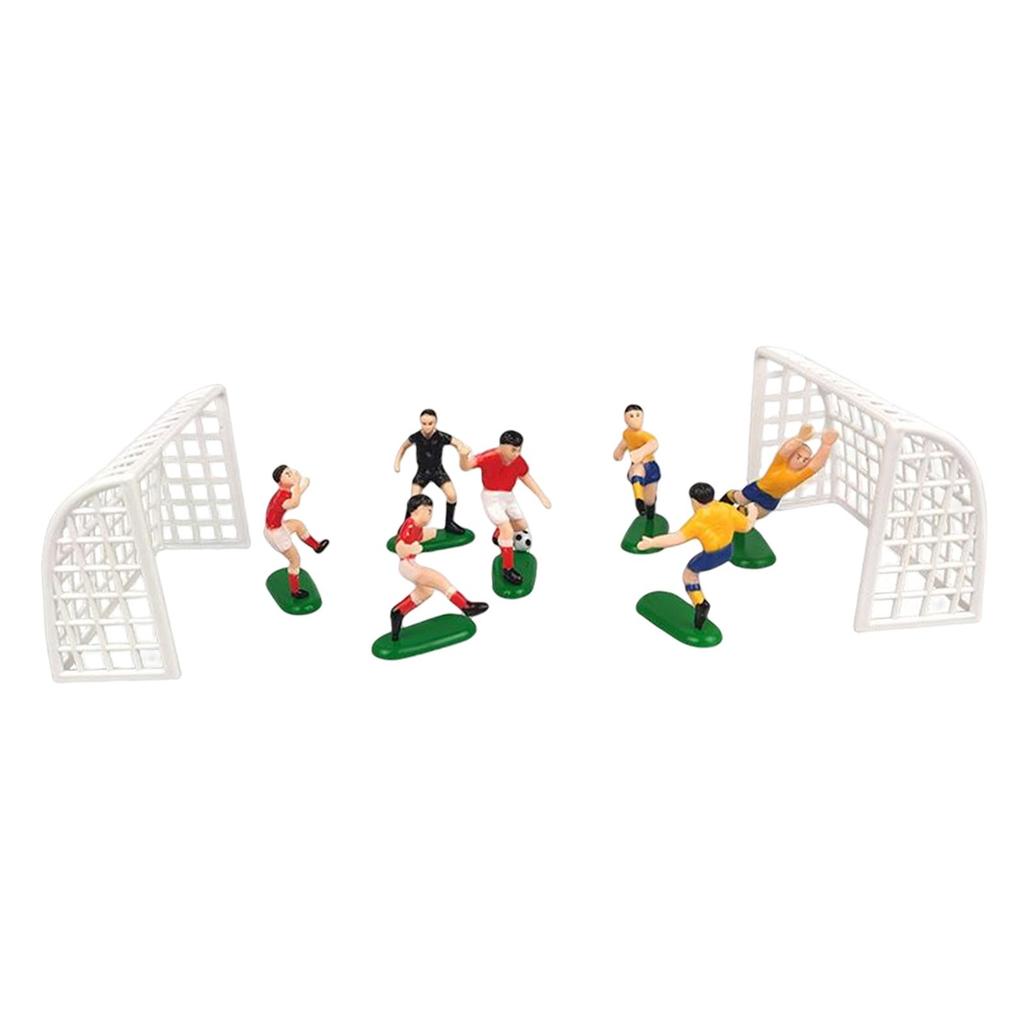 Soccer Cake Toppers Players Fittings DIY Decor for Football Theme Party