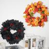 Autumn Maple Leaf Halloween Pumpkin Maple Leaf Wreath Artificial Wreath Door Wall Fireplace