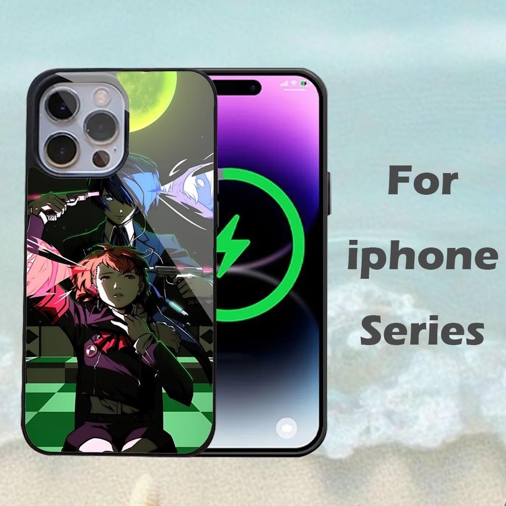 P-Persona 5 Anime Phone Case For IPhone 16 15 14 13 Pro Max 11 12 Mini Alex Mirror For Magsafe Wireless Charging Cover