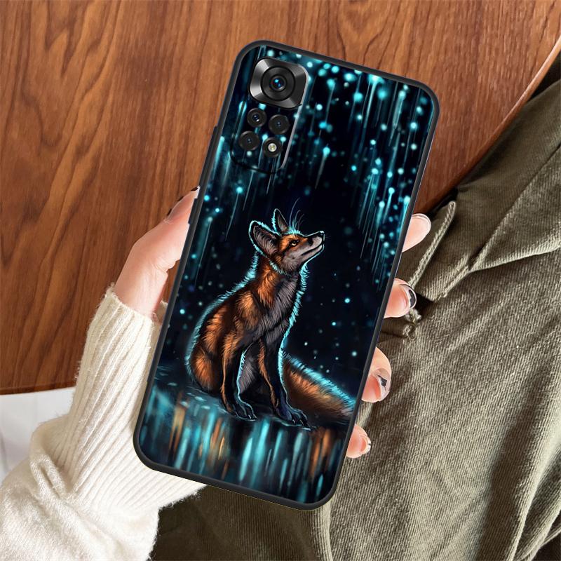 Anime Funny Fox Case For Xiaomi Redmi Note 14 Pro 13 12 11 10 15 Pro Plus Redmi 15 C 13 10C 12C 14C 13C Cover