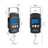50kg/10g Portable Electronic Scale LCD Digital Display Hand Scale with 1m Measuring Tape,Travel Fishing Hanging Hook Scale