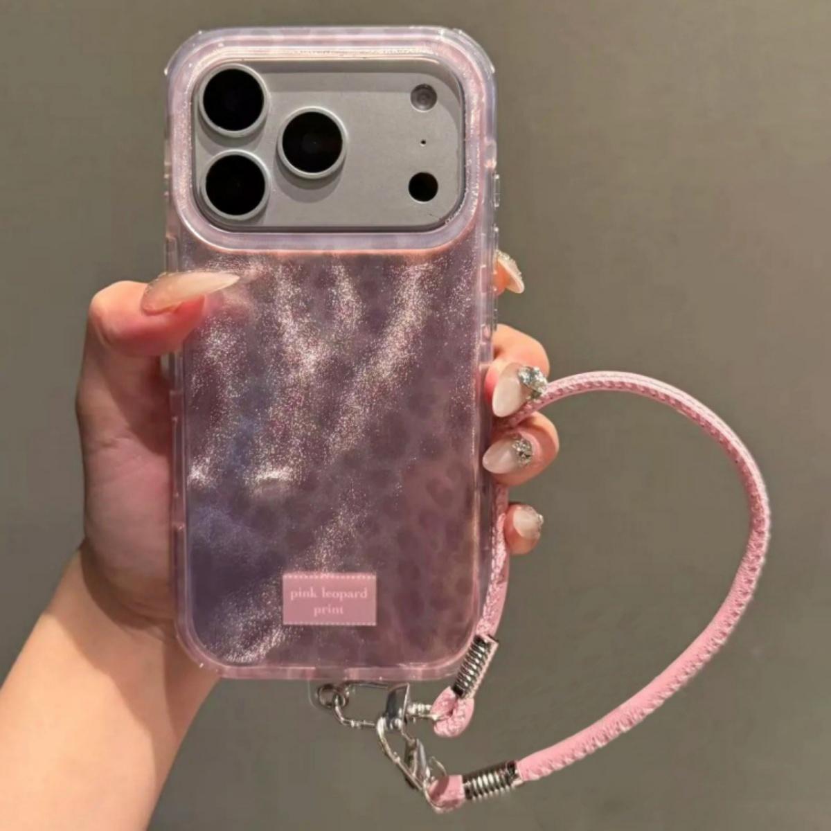 

Y2k Cute Colorful Graffiti Leopard Print Phone Case For iPhone 17Pro Max 17Pro 17 16 Plus 15 14 13 12 11 Stylish Short Rope Case iPhone 11