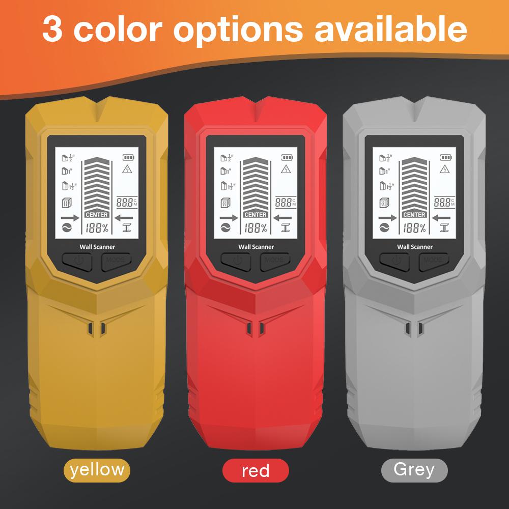 6 in 1 New Wall Scanner Stud Finder Cable Wires Depth Tracker Wall Metal Detector Electronic LCD Backlit  AC Wire Wood Finder