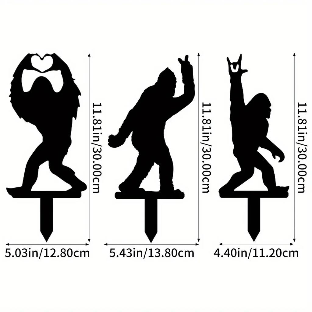 Bigfoot Metal Stake Outdoor Decor Big Foot Sasquatch Gifts for Men Women Bigfoot Silhouette Statues for Yard Art