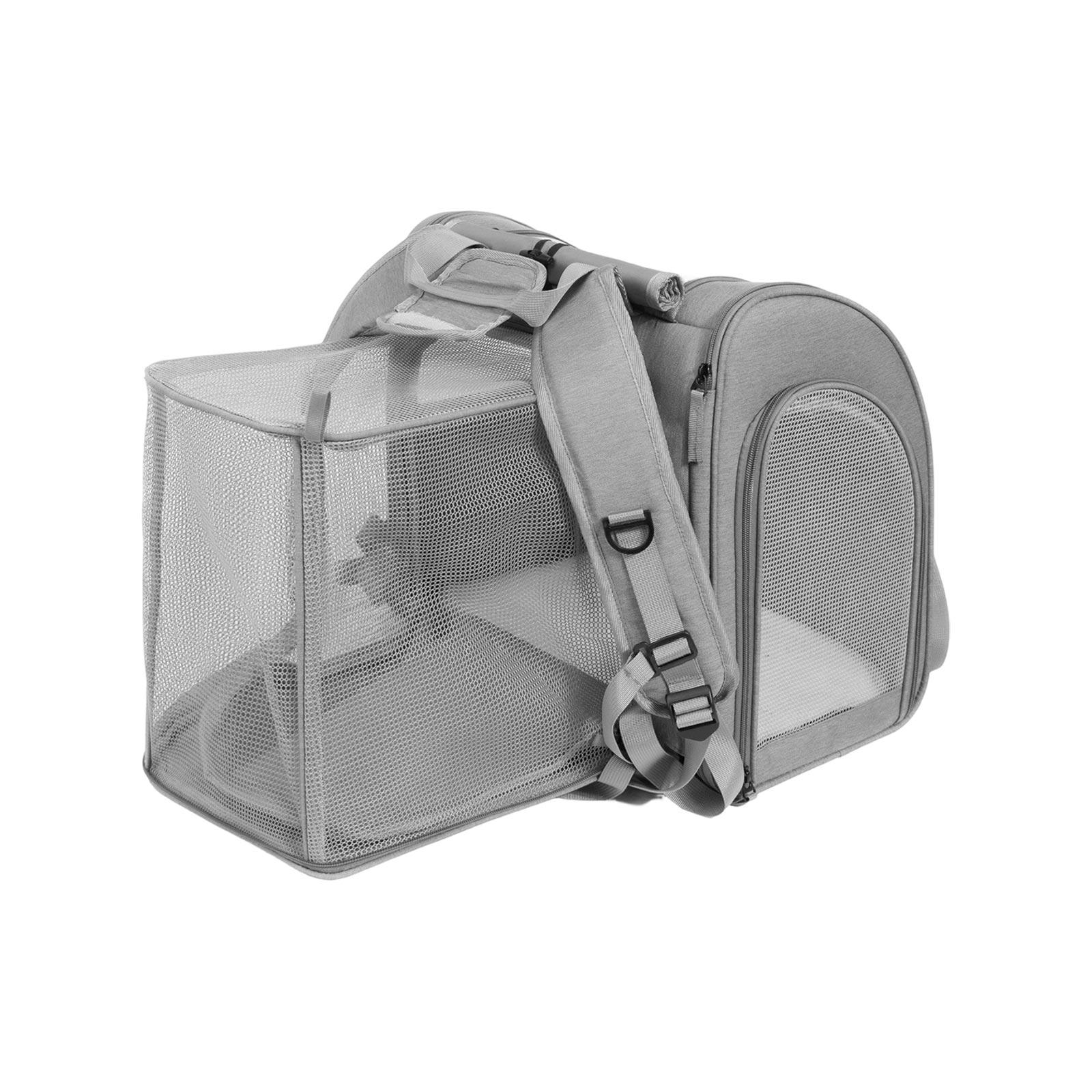 

Expandable Pet Carrier Backpack For Cats & Small Dogs, Foldable Portable Travel Bag With Breathable Mesh, Adjustable Straps & Car Seat , Spacious One Size