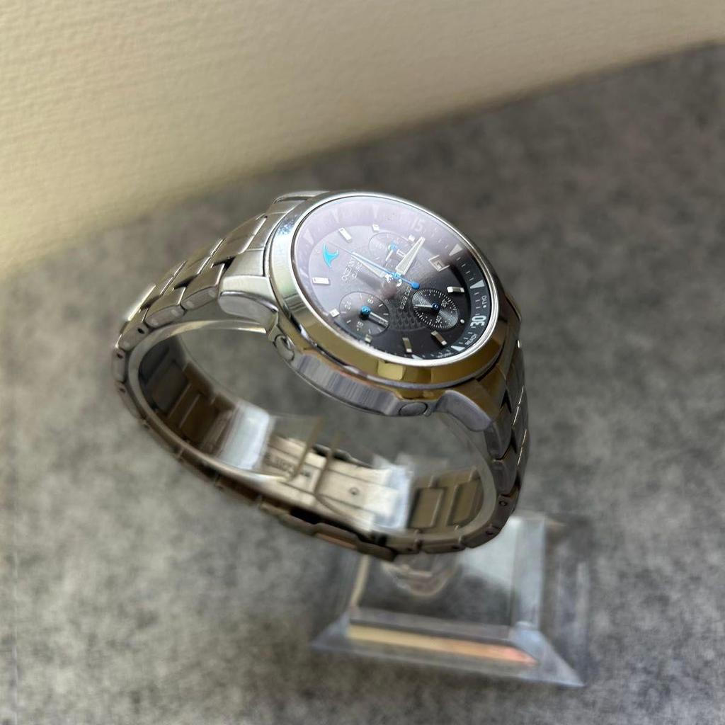 Used CASIO OCEANUS OCW-10 Radio Solar Chronograph CASIO OCEANUS Wave Ceptor Wristwatch