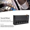 Hilitand Audio Mixer, Stereo Line Mixer, Compact, Metal, Low Noise, 100-240V