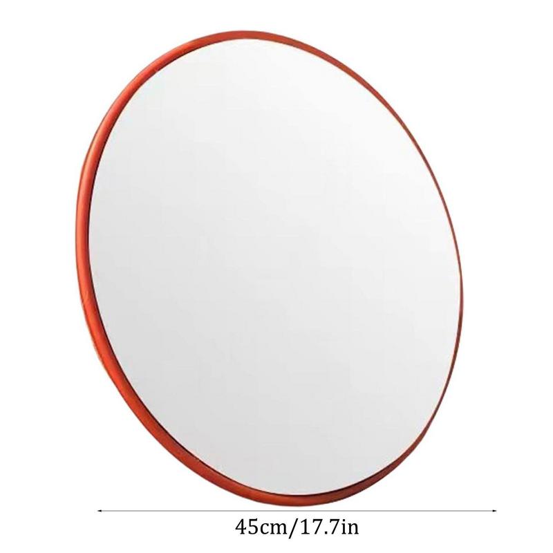 Convex Mirror Outdoor 17.72 Inch Road Safety Convex Mirror Adjustable Parking Garage Round Convex Traffic Mirror Fish Eye Mirror