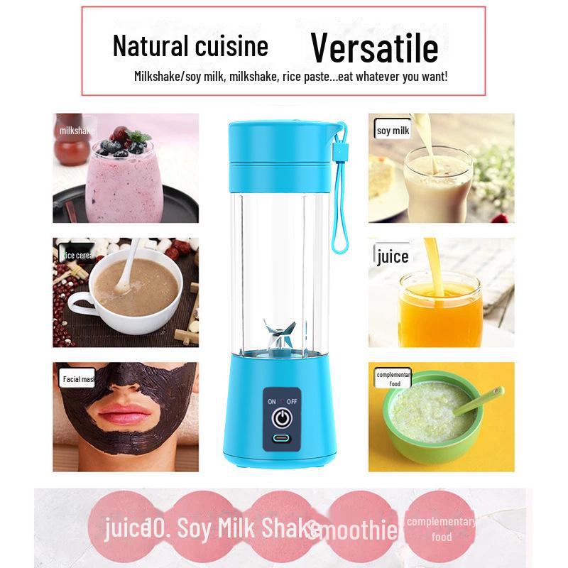 Portable 6-Blade Rechargeable Mini Electric Juicer Cup for Home