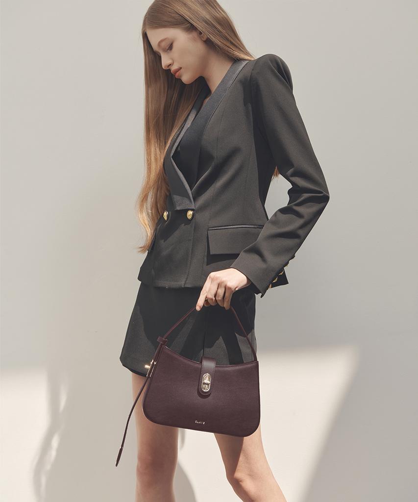 Clave Esther Burgundy Shoulder Bag