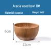 Rund Salladsskål i Akaciaträ