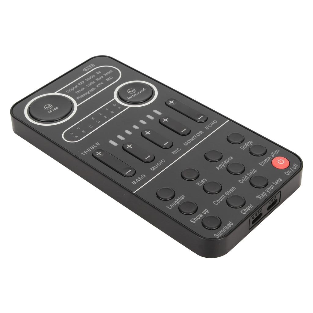 Portable Voice Changer Bluetooth 5.3 Multifunctional Effects Handheld Mini Live Sound Card for Gamin