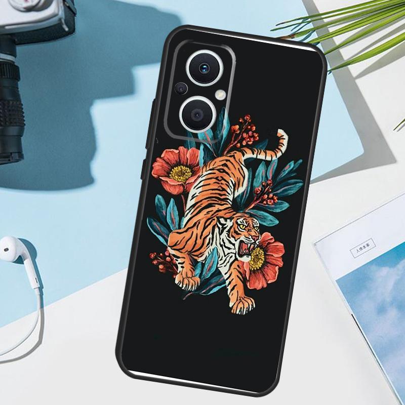 Fashion Animal Tiger Art Cover For OPPO Reno 14 Pro 10 11 12 13 14F 13F 12F 11F 7 8 Lite OPPO Find X9 X6 X5 X8 Pro Case