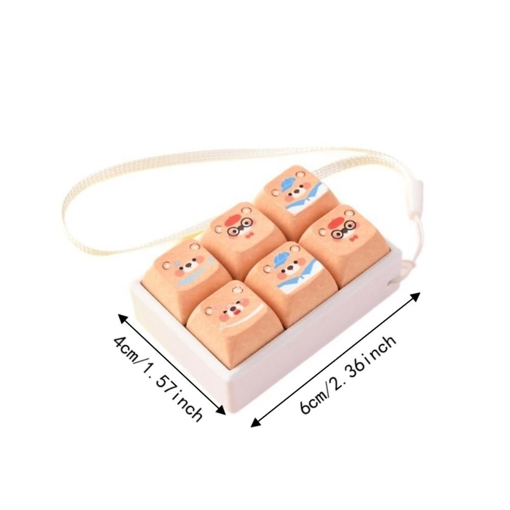 Sensory Clicky Button Keyboard Clicker Toy Keyring Keyboard Button Clicker Key Chain Pendant
