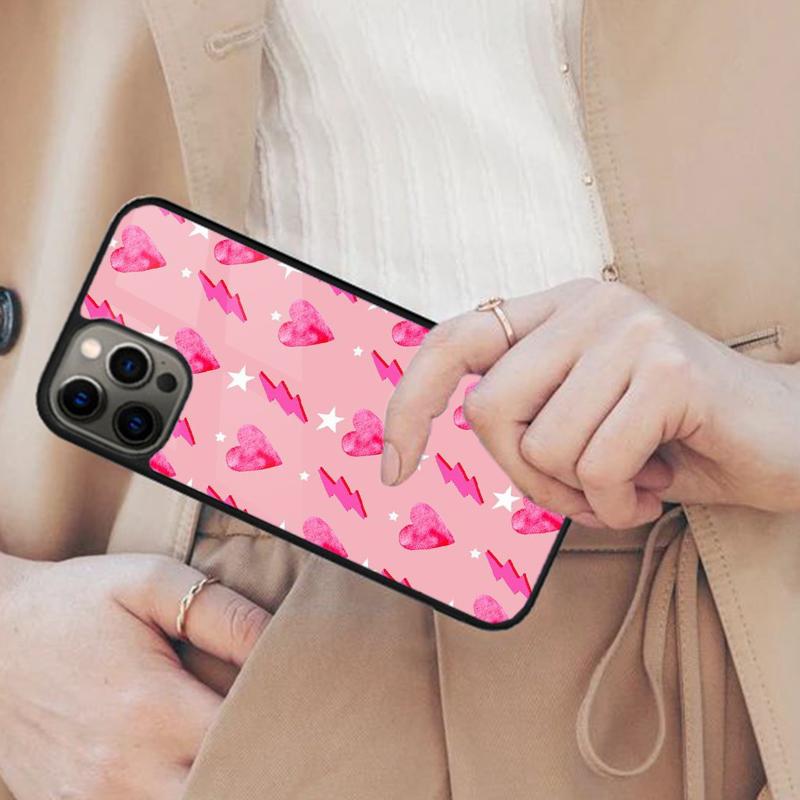 preppy stars lightning pink Magnetic Phone Case For APPLE iPhone 17 Air 16 14 13 12 Pro Max 15 Plus Wireless MagSafe Cover