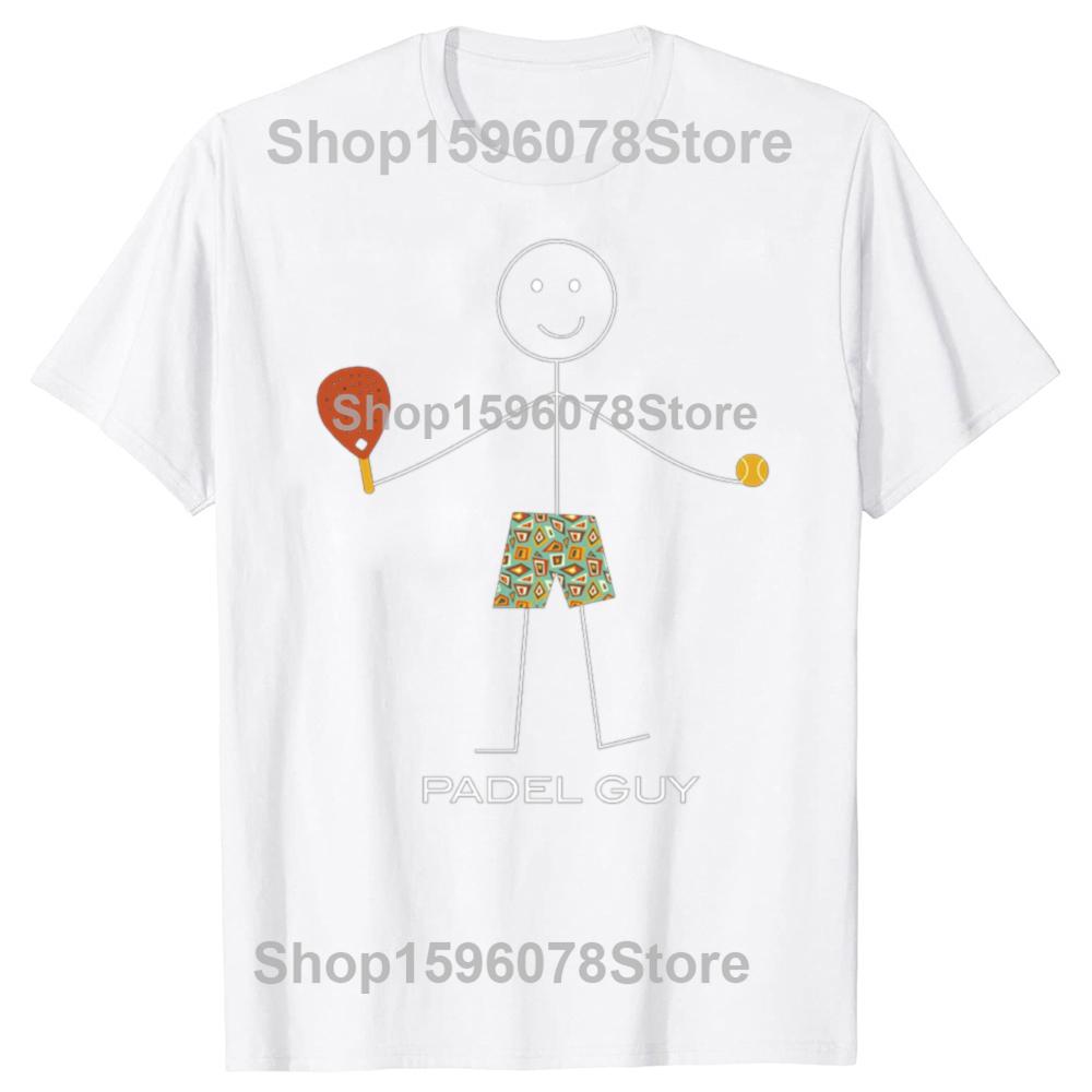 Vtipný Padelový Chlapík Kreslená Postavička Grafická Trička Muži Ženy Bavlna Humor Streetwear Tričko Krátký Rukáv Unisex Volné Oblečení