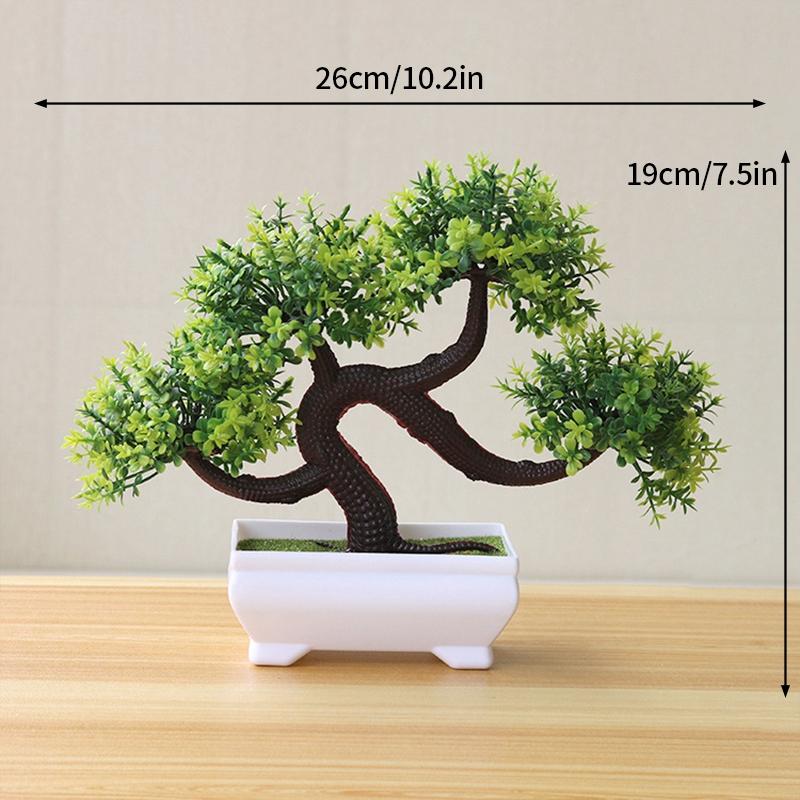 1pc Artificial Potted Bonsai Plants Garden Arrangement Ornaments Fake Plant Flowers Small Tree Pot Home Room Table Decor