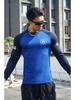 Men's Autumn Training T-Shirt: Short Sleeve, Colorblock, Elastic Sportswear for Basketball & Running
