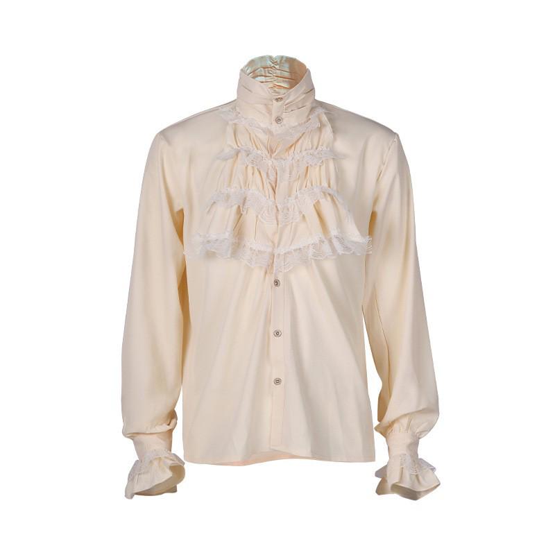 

Men s Medieval Retro Christmas Tuxedo Coat - Mid-Length Punk Style L