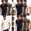 Men's Slim Fit O-neck Short Sleeve Muscle Tee T-shirt In Soft Breathable Fabric