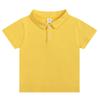 2025 Kids' Elastic Cotton Polo T-Shirts: Summer Short-Sleeve Solid Colors for Boys & Girls, Small & Medium Sizes.
