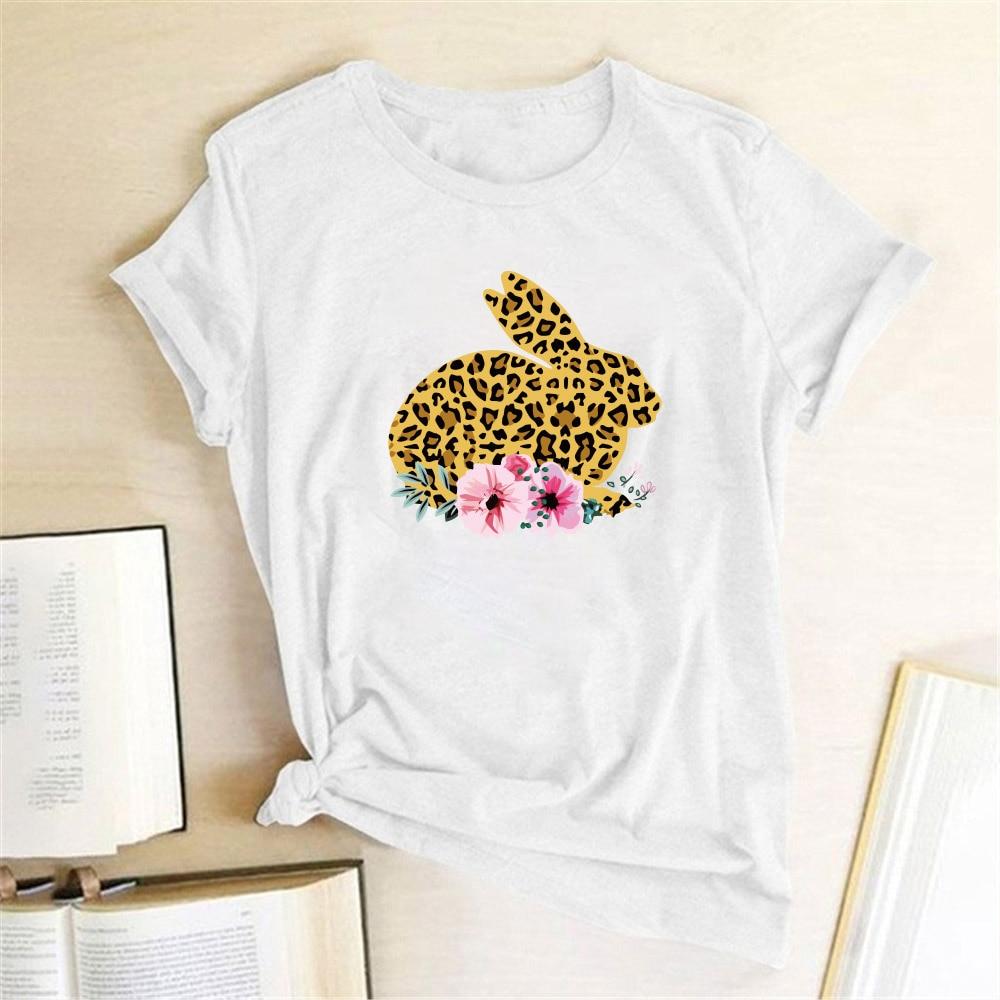 

Женская летняя футболка с леопардовым принтом, в стиле ретро, с коротким рукавом, повседневная, с принтом, топы M белый