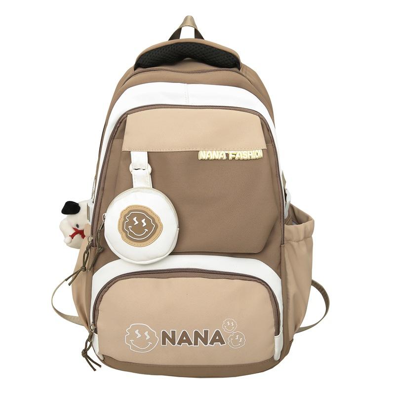 Студенческий школьный рюкзак женский цветной блок рюкзак мужской большой емкости — фото 26