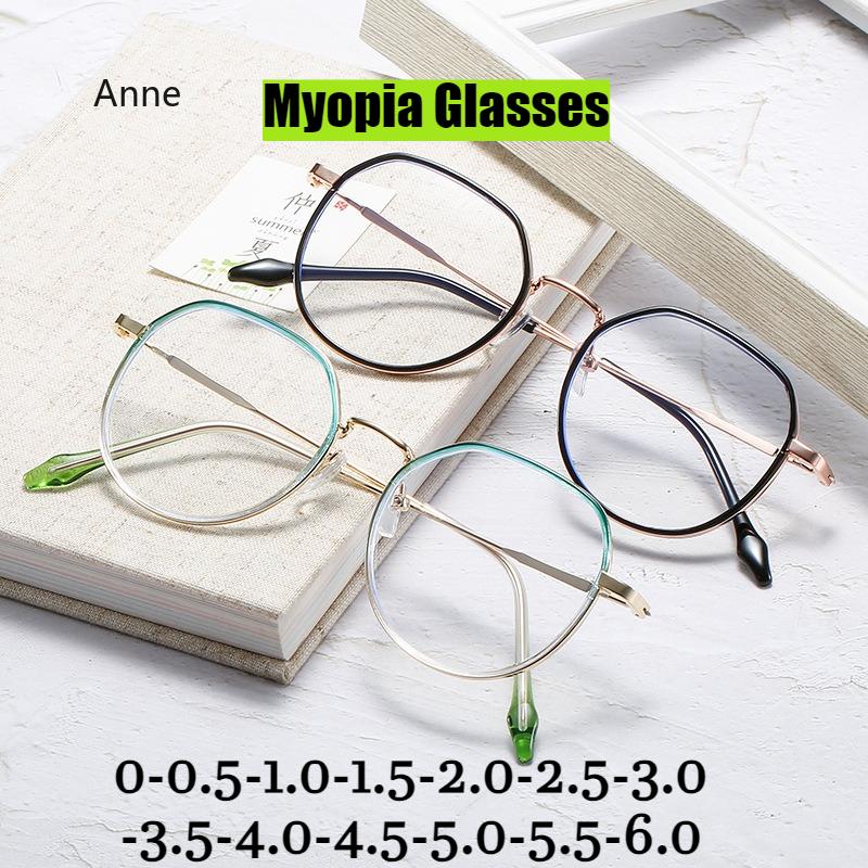 Metal Eyewear Frames Myopia Glasses Men Women Vintage Retro Optical Glasses Anti Blue Light Transparent Spectacle Frames