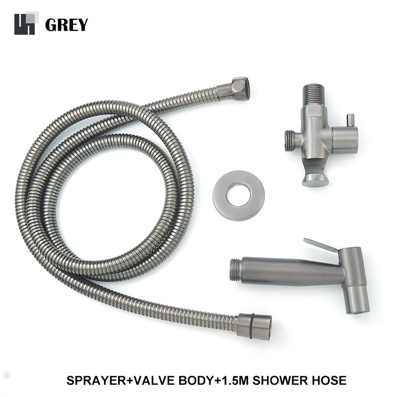 Accesorii pentru pulverizare bideu toaletă de mână din oțel inoxidabil robinet pentru bideu negru pulverizator pentru baie cap de duș cu autocurățare auriu