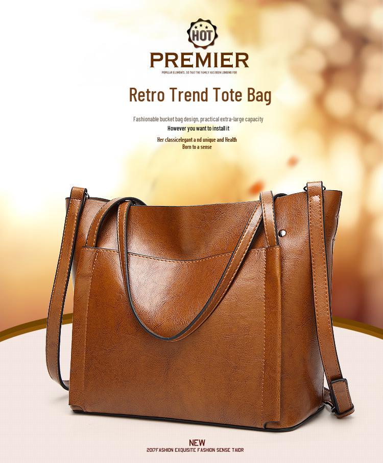 Women's New European & American Fashion Leather Crossbody Shoulder Handbag