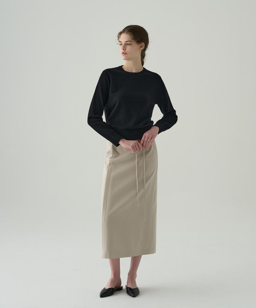 Deuloupisumeon Softy Cashmere Wool Blended Round Neck Knit [Cream]