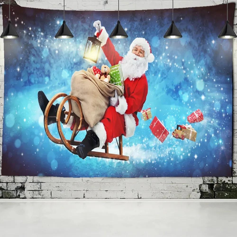 Christmas Theme Background Tapestry Living Room Sofa Home Decoration Christmas Gift