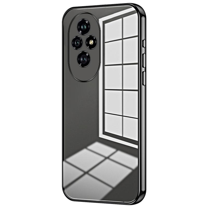 

Чехол для Honor 200 5G с гальваническим покрытием, мягкий чехол для телефона из ТПУ Black