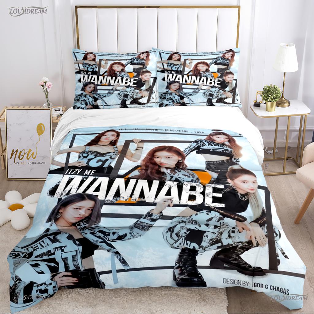 Itzy-Korean Singing Group All Season Duvet Cover Comforter Bedding Set Soft Quilt Cover And Pillowcases Single/Double/Queen/King