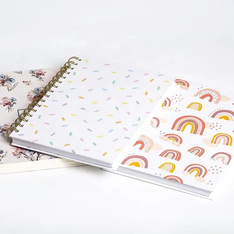 Customizable A6 Size Spiral Bound Notebook Simple Design Printed Manifestations Dairy Journal Planner with PP Cover