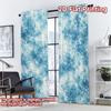 2D FLAT PRINTING 2pcs Curtains (Without Rod) Blue Water Bubbles Popular Minimalist Curtains Machine Washable Fabric Curtains