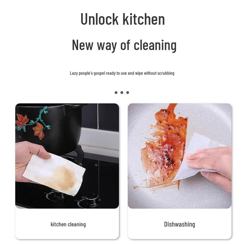 Extra-Large Kitchen Oil Removal Wet Wipes with Drawstring for Powerful Range Hood Cleaning