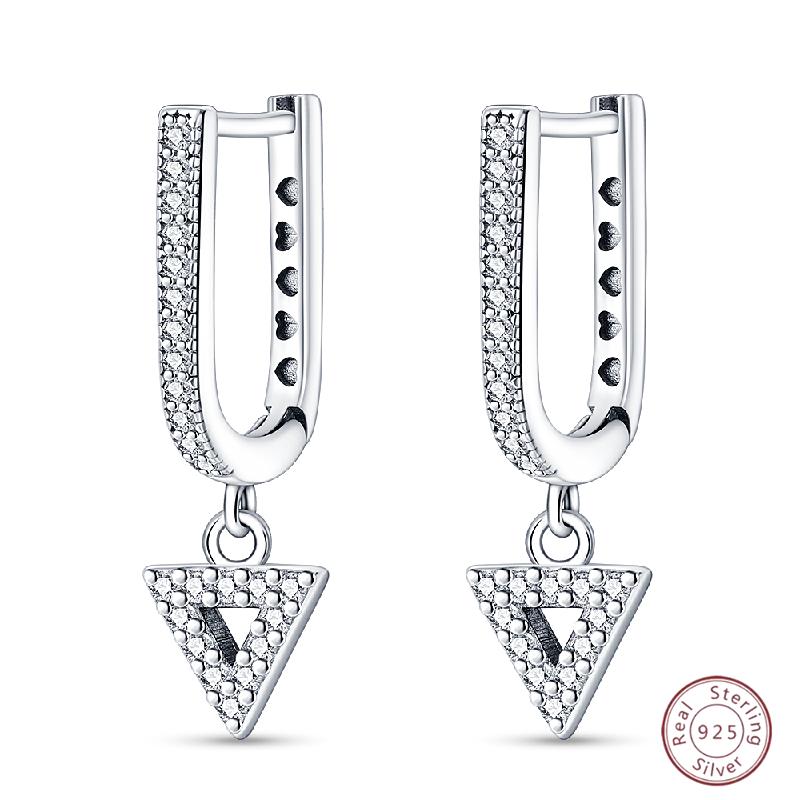 925 Ayar Burgu Halka Küpeler Minimalist Altın Yuvarlak Moda Zirkon Tokalı Düğün Takısı Kadınlar İçin Hediye