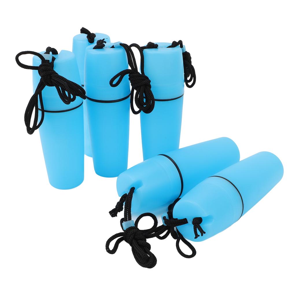6 Stück Kajak-Behälterflasche ABS Wasserdicht Tragbar Kajak Versiegelte Flasche Trockenbehälter mit Hakenleine zum Tauchen Schnorcheln Surfen Kajakfahren Bootfahren