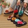 Sommer faule Windblumen Flip-Flops Ein-Pedal-Design weiche Sohle rutschfest tägliche Pendler Damenschuhe