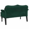 Bench with Cushions Dark Green 120.5 x 65 x 75 cm Velvet
